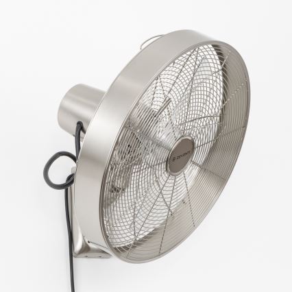 ZEVENTI - Nástenný ventilátor FREEZE 50W/230V priemer 45 cm matný chróm + diaľkové ovládanie