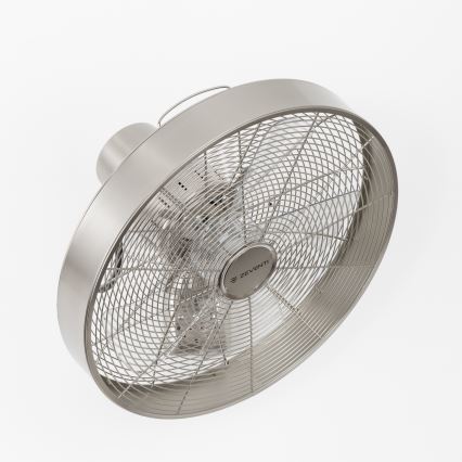ZEVENTI - Nástenný ventilátor FREEZE 50W/230V priemer 45 cm matný chróm + diaľkové ovládanie