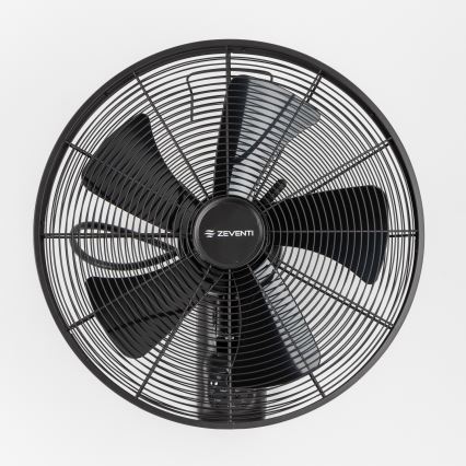 ZEVENTI - Nástenný ventilátor FREEZE 50W/230V pr. 45 cm čierna + diaľkové ovládanie