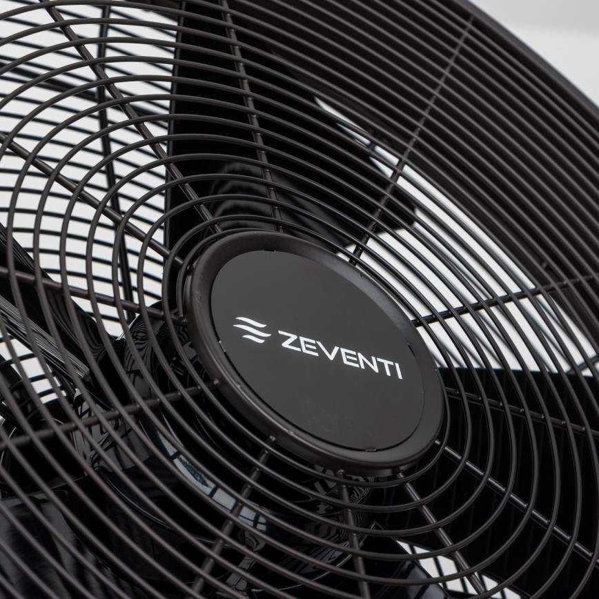 ZEVENTI - Nástenný ventilátor FREEZE 50W/230V pr. 45 cm čierna + diaľkové ovládanie