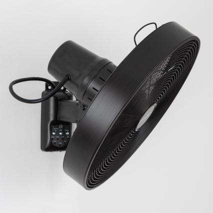 ZEVENTI - Nástenný ventilátor FREEZE 50W/230V pr. 45 cm čierna + diaľkové ovládanie
