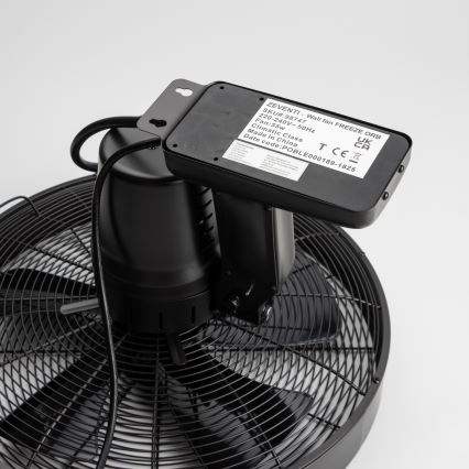 ZEVENTI - Nástenný ventilátor FREEZE 50W/230V pr. 45 cm čierna + diaľkové ovládanie