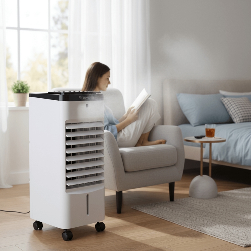ZEVENTI - Ochladzovač vzduchu ARCTIC 60W/230V čierna/biela + diaľkové ovládanie