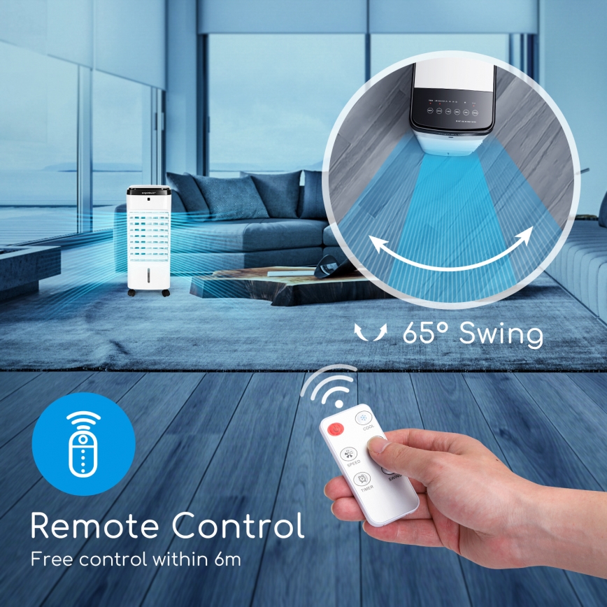 ZEVENTI - Ochladzovač vzduchu ARCTIC 60W/230V čierna/biela + diaľkové ovládanie