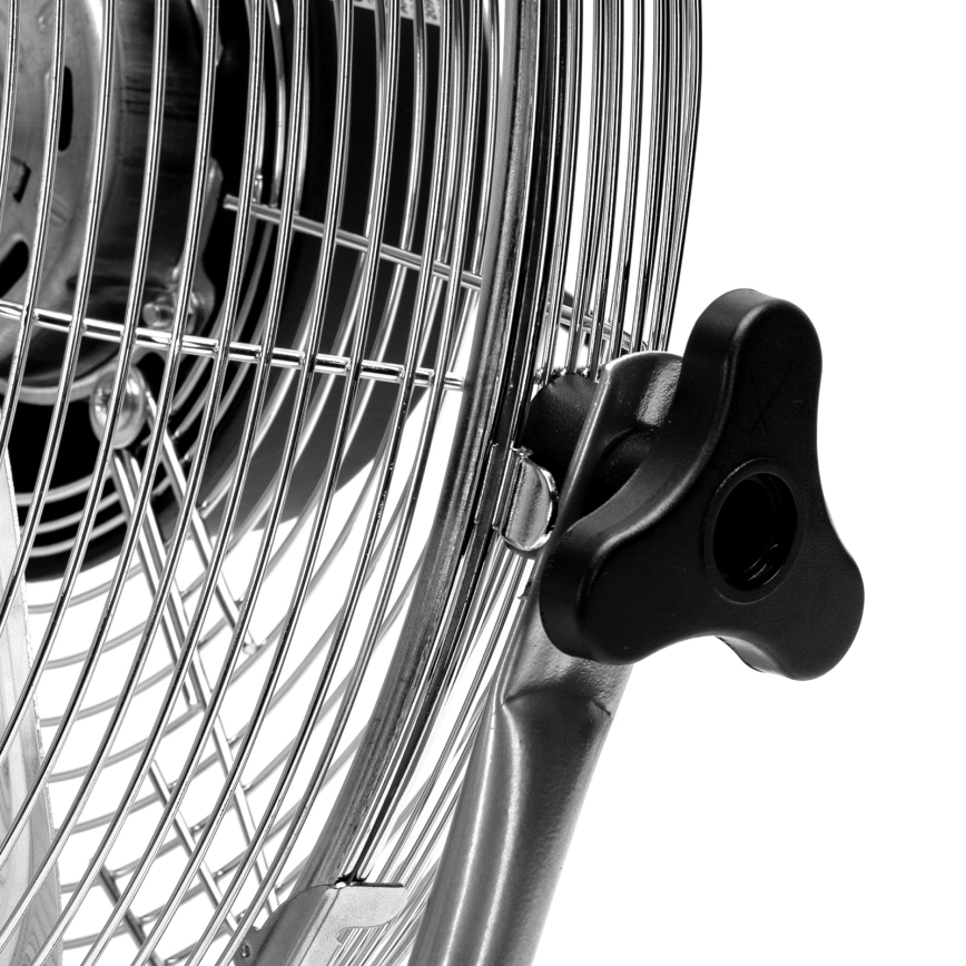ZEVENTI - Podlahový ventilátor FLOW 60W/230V 44,5 cm lesklý chróm