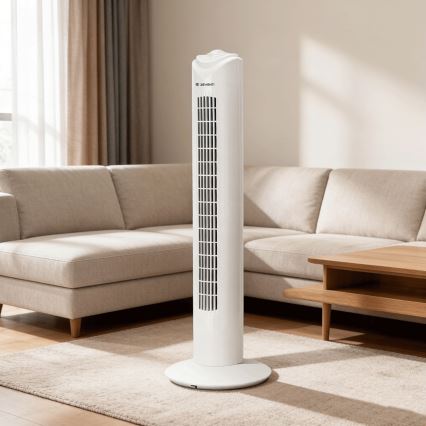 ZEVENTI - Stĺpový ventilátor FLOW 45W/230V biely