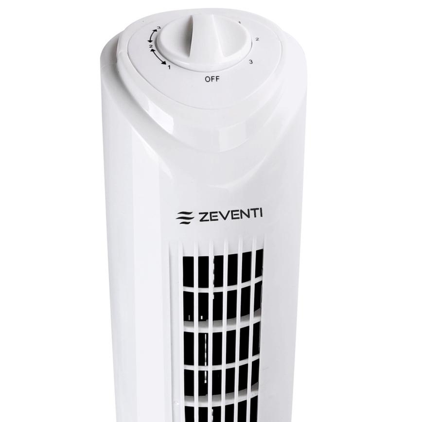 ZEVENTI - Stĺpový ventilátor FLOW 45W/230V biely