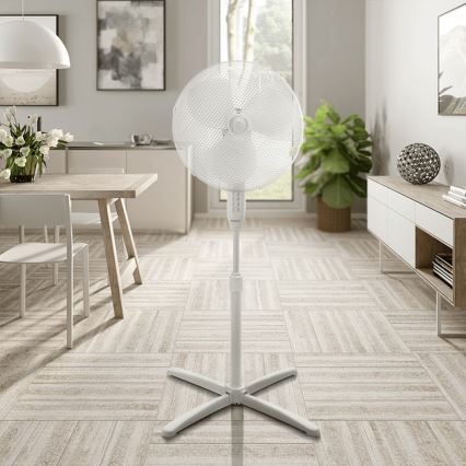 ZEVENTI - Stojanový ventilátor FLOW 45W/230V 120 cm biela