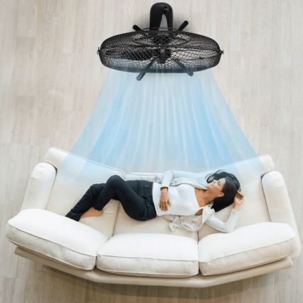 ZEVENTI - Stojanový ventilátor FLOW 40W/230V čierny