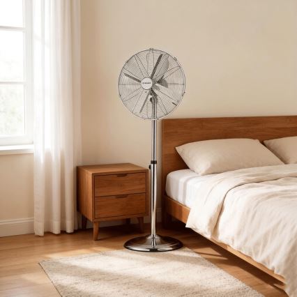 ZEVENTI - Stojanový ventilátor FLOW 50W/230V 125 cm lesklý chróm
