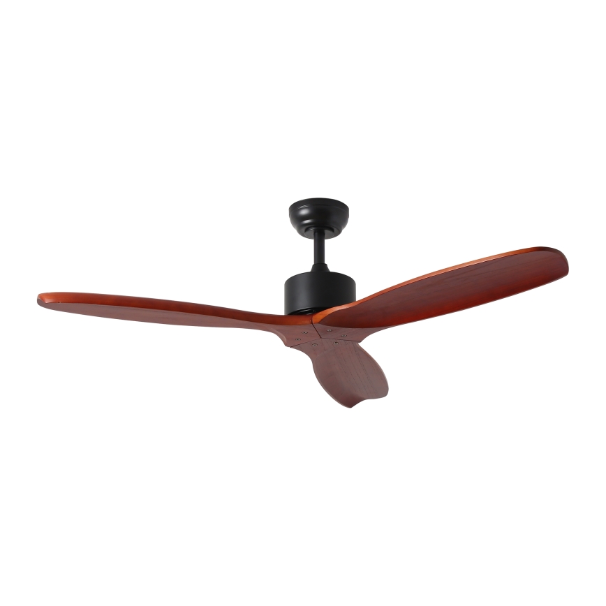 ZEVENTI - Stropný ventilátor CUENCA Wi-Fi Tuya čierna/dub + diaľkové ovládanie