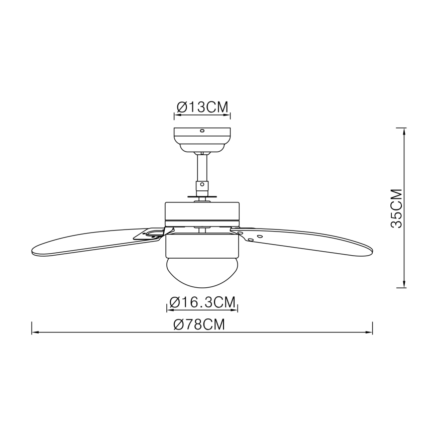 ZEVENTI - Stropný ventilátor FAMARA 1xE14/60W/230V béžová