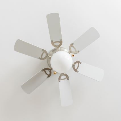 ZEVENTI - Stropný ventilátor GALDANA 1xE27/60W/230V šedá/biela
