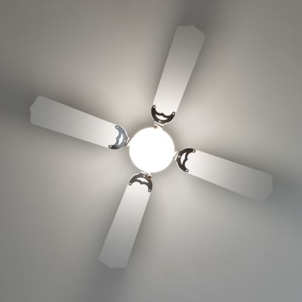 ZEVENTI - Stropný ventilátor NAVAGIO 1xE27/60W/230V čierna/biela