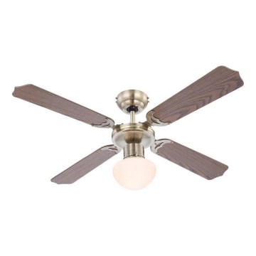 ZEVENTI - Stropný ventilátor NAVAGIO 1xE27/60W/230V hnedá
