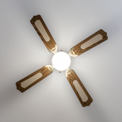 ZEVENTI - Stropný ventilátor NAVAGIO 1xE27/60W/230V hnedá
