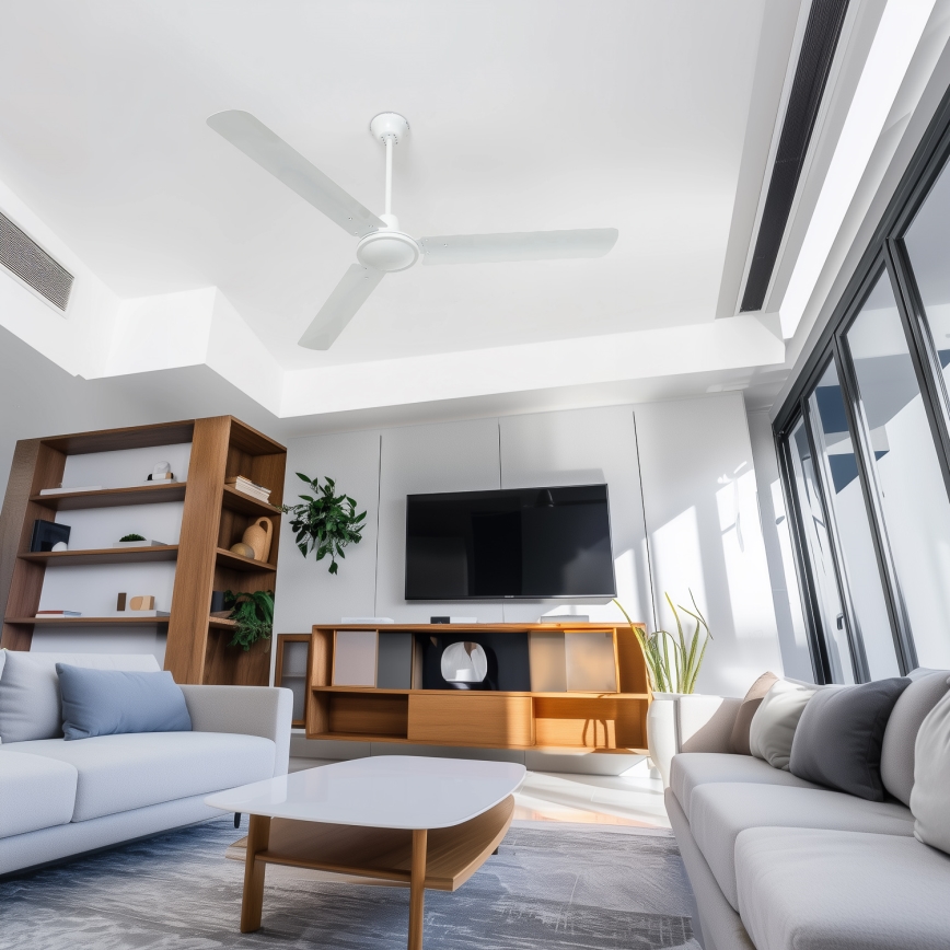 ZEVENTI - Stropný ventilátor TOFINO biela