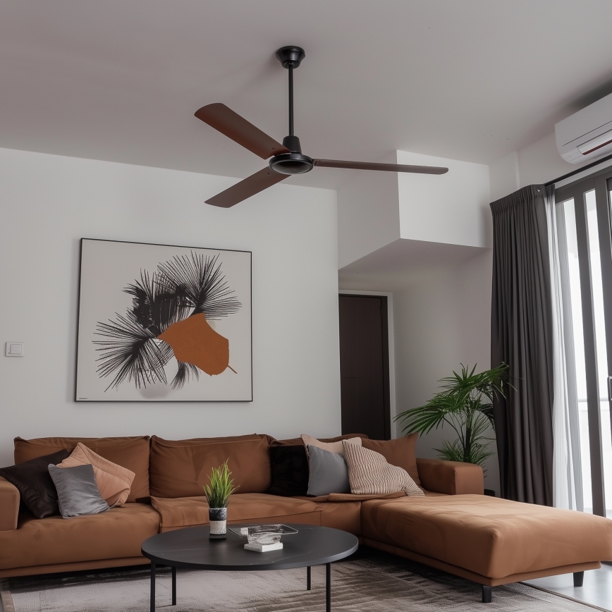 ZEVENTI - Stropný ventilátor TOFINO hnedá