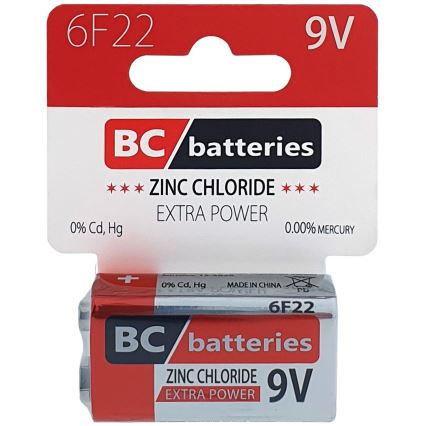Zinkochloridová batéria 6F22 EXTRA POWER 9V