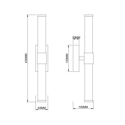 Zuma Line - LED nástenné svietidlo LED/8W/230V mosadz