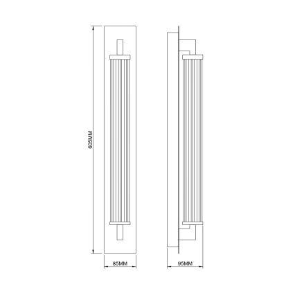Zuma Line - LED nástenné svietidlo LED/13W/230V zlaté
