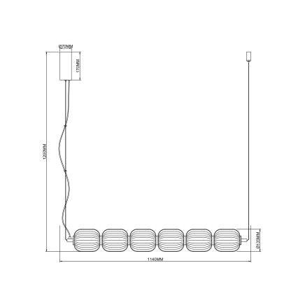 Zuma Line - LED luster na lanku LED/50W/230V zlatý