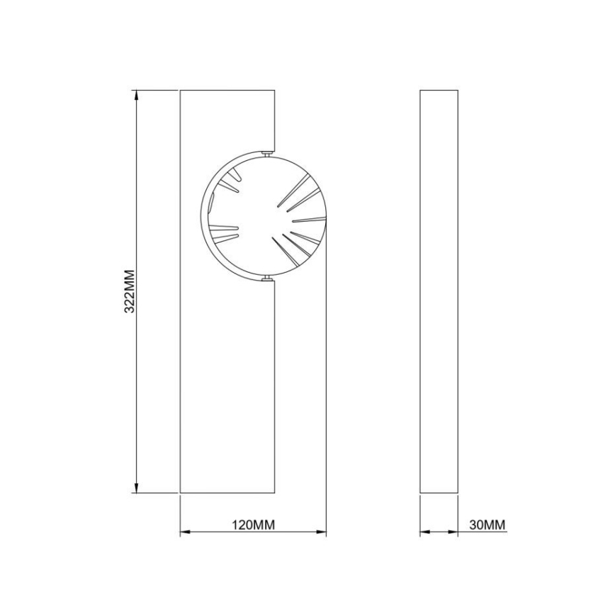 Zuma Line - LED nástenné svietidlo LED/3W/230V čierna/zlatá