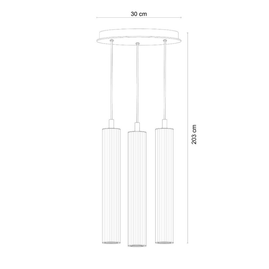 Zuma Line - Luster na lanku 3xE14/7W/230V zlatý