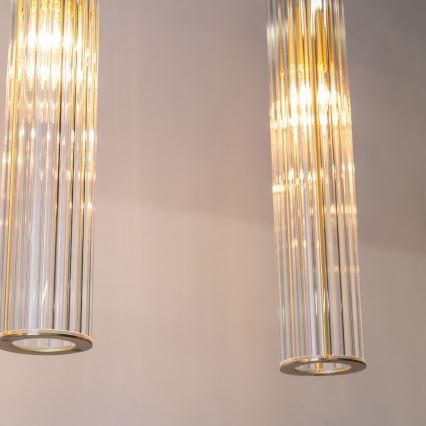 Zuma Line - Závesný luster na lanku 4xE14/7W/230V zlatý