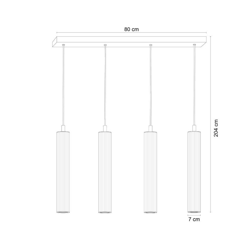Zuma Line - Závesný luster na lanku 4xE14/7W/230V zlatý