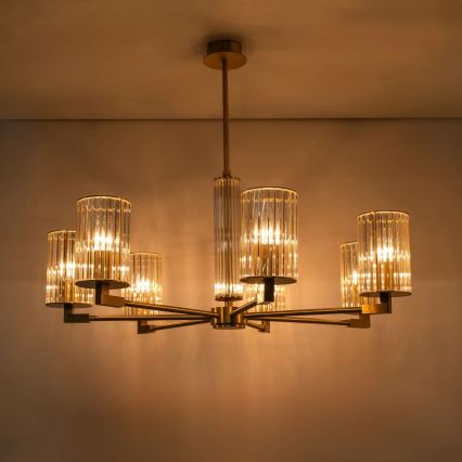 Zuma Line - Luster na tyči 7xE14/7W/230V zlatý