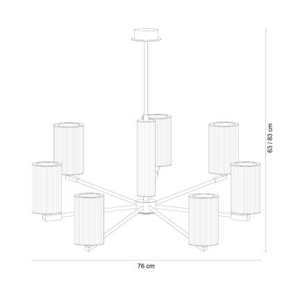Zuma Line - Luster na tyči 7xE14/7W/230V zlatý