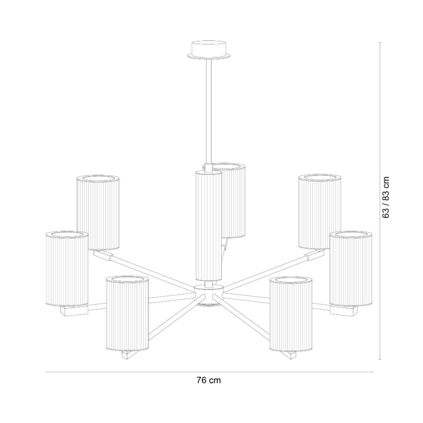 Zuma Line - Luster na tyči 7xE14/7W/230V zlatý
