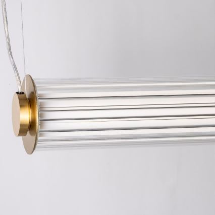 Zuma Line - LED stmievateľný luster na lankovom zavesení LED/39W/230V 2700-6500K zlatý + diaľkové ovládanie