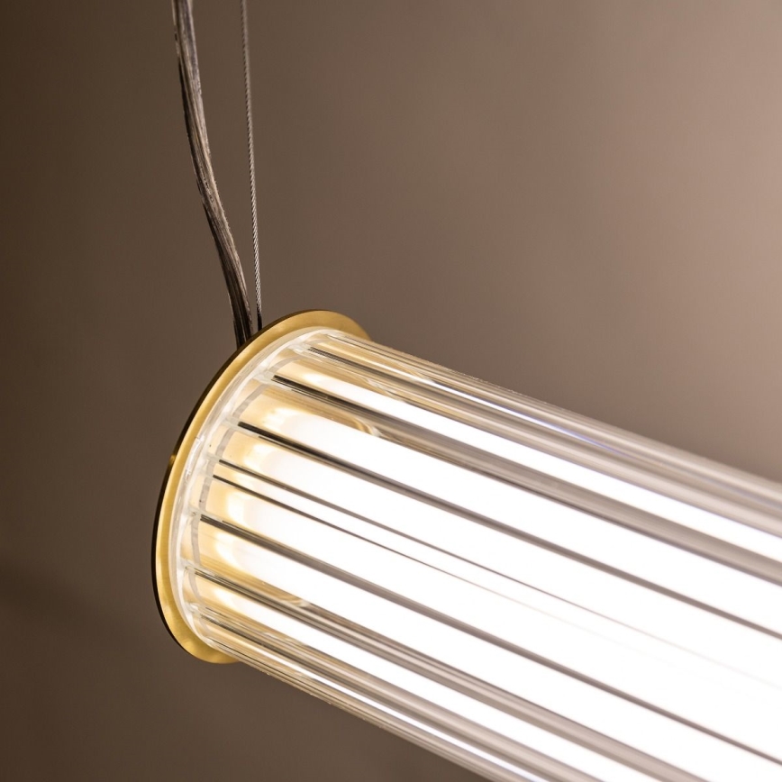 Zuma Line - LED stmievateľný luster na lankovom zavesení LED/39W/230V 2700-6500K zlatý + diaľkové ovládanie