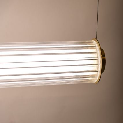 Zuma Line - LED stmievateľný luster na lankovom zavesení LED/39W/230V 2700-6500K zlatý + diaľkové ovládanie
