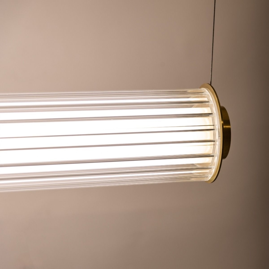 Zuma Line - LED stmievateľný luster na lankovom zavesení LED/39W/230V 2700-6500K zlatý + diaľkové ovládanie