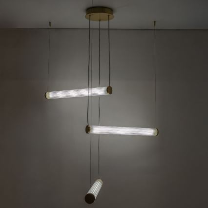 Zuma Line - stmievateľný LED luster na lanku LED/64W/230V 2700-6500K zlatý + diaľkové ovládanie