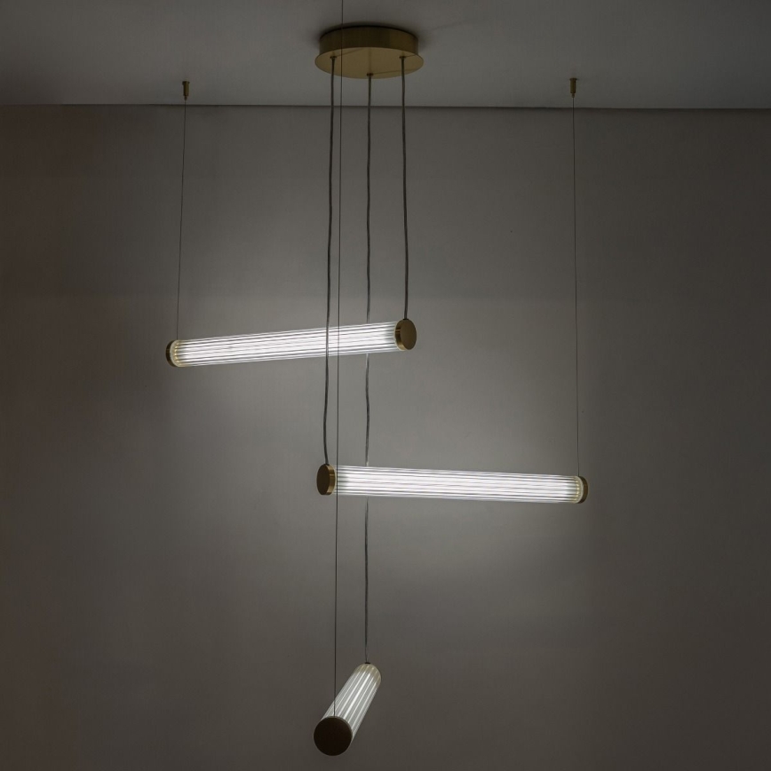 Zuma Line - stmievateľný LED luster na lanku LED/64W/230V 2700-6500K zlatý + diaľkové ovládanie