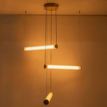 Zuma Line - stmievateľný LED luster na lanku LED/64W/230V 2700-6500K zlatý + diaľkové ovládanie