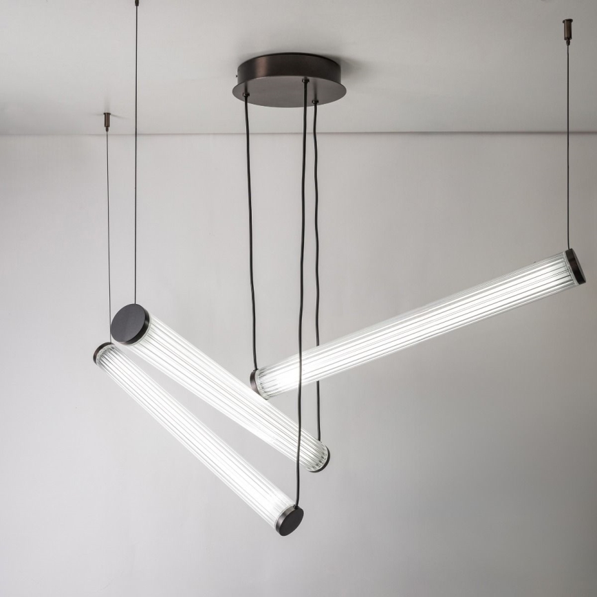 Zuma Line - LED stmievateľný luster na lanku LED/64W/230V 2700-6500K čierna + diaľkové ovládanie