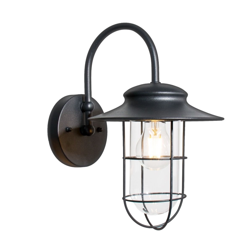 Zuma Line - Vonkajšia nástenná lampa 1xE27/60W/230V IP44 čierna