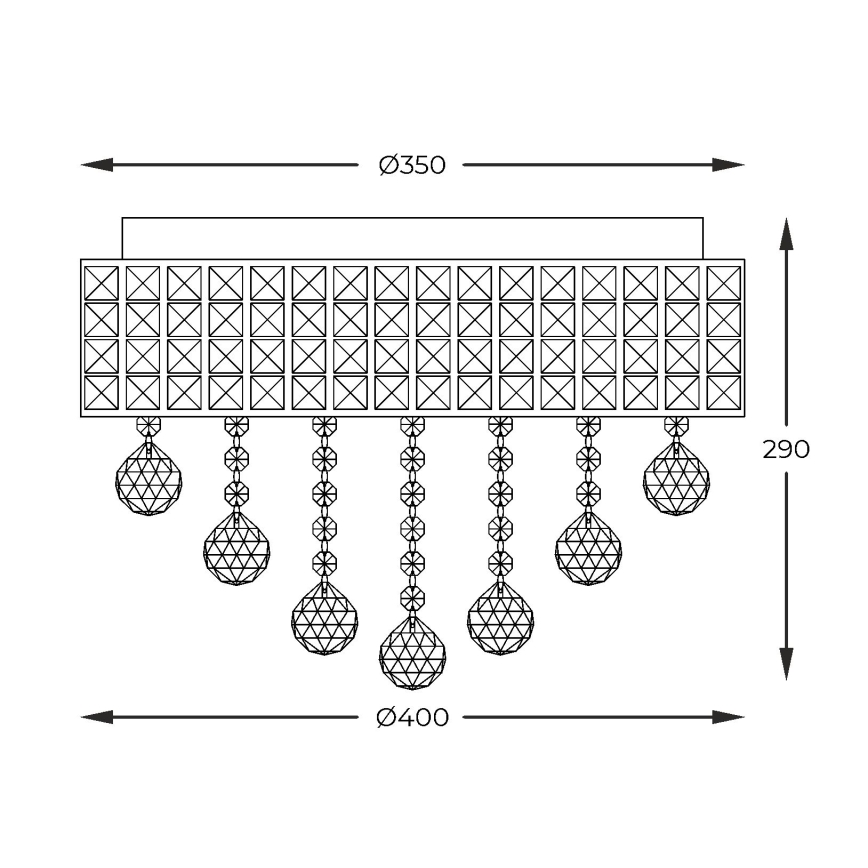 Zuma Line - Stropné svietidlo 6xG9/25W/230V pr. 40 cm lesklý chróm