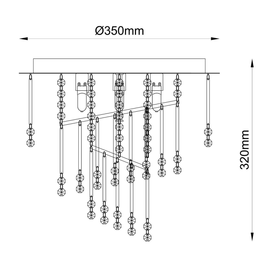 Zuma Line - Stropné svietidlo 4xG9/25W/230V pr. 35 cm lesklý chróm/číre