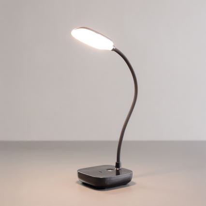 Zuma Line - LED Nabíjacia stolná lampa LED/7W/1200 mAh 3000/4500/6000K čierna