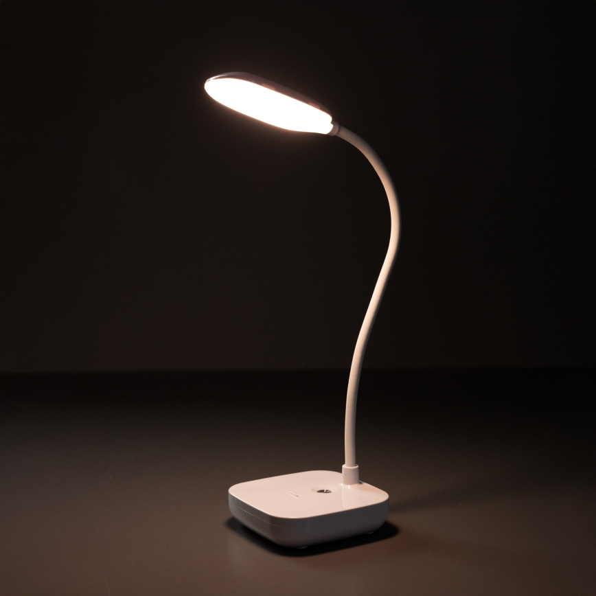Zuma Line - LED Nabíjacia stolná lampa LED/7W/1200 mAh 3000/4500/6000K CRI 90 biela