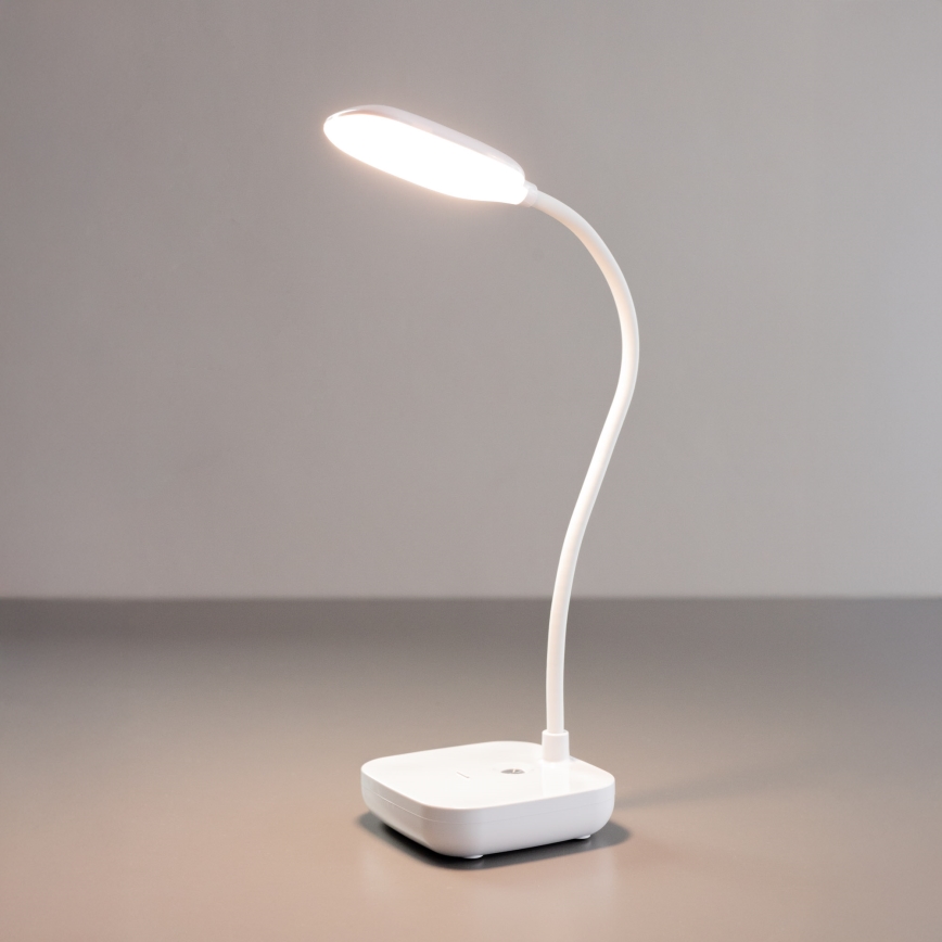 Zuma Line - LED Nabíjacia stolná lampa LED/7W/1200 mAh 3000/4500/6000K CRI 90 biela