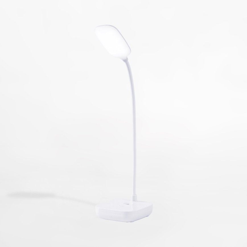 Zuma Line - LED Nabíjacia stolná lampa LED/7W/1200 mAh 3000/4500/6000K CRI 90 biela