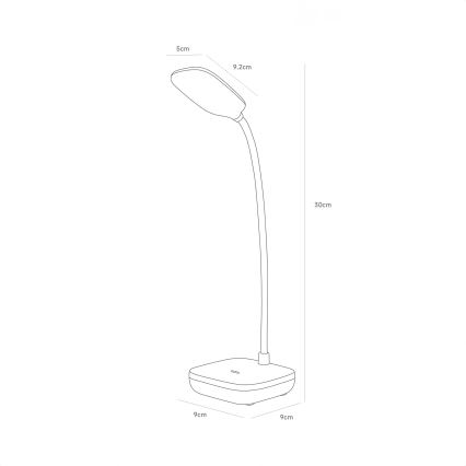 Zuma Line - LED Nabíjacia stolná lampa LED/7W/1200 mAh 3000/4500/6000K CRI 90 biela