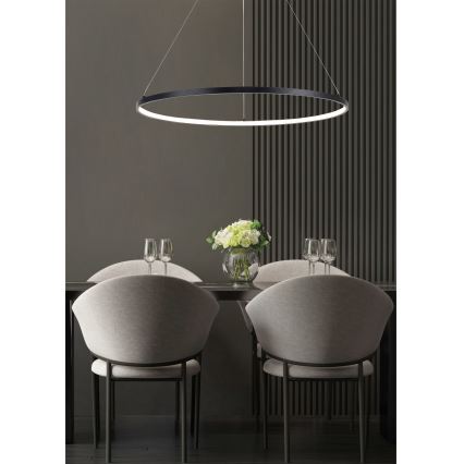 Zuma Line - závesný LED luster s lankom LED/36W/230V 3000/4000/6000K pr. 80 cm čierna